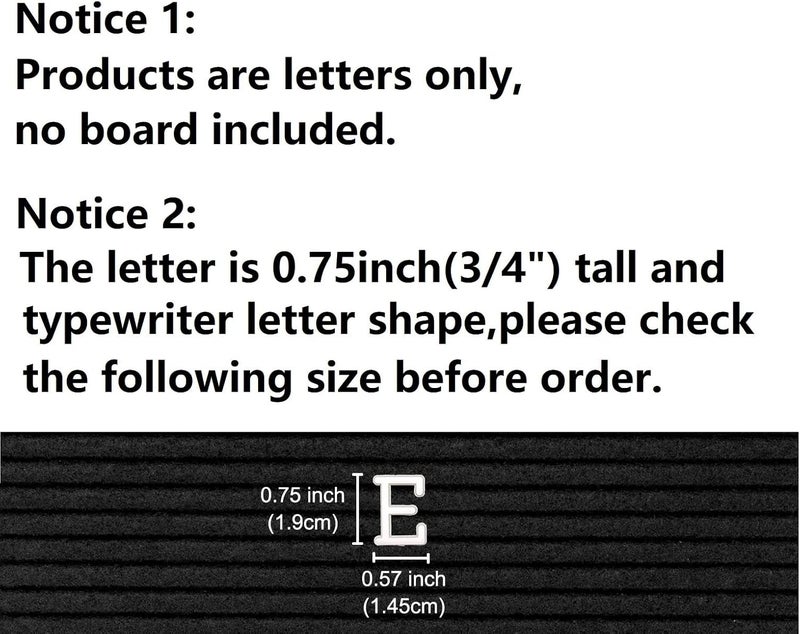 G GAMIT Felt Letter Board Letters Set - Pre-cut 0.75inch White Typewriter Letters 386pcs with Canvas Bag (No Board Included) - Image 2
